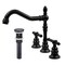 Novatto MILLER Widespread 2-Handle Lavatory Faucet in Oil Rubbed Bronze with Drain NBF-101ORB-PUD - alternate 1